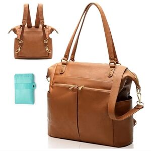 Elegant Brown Leather Tote Bag